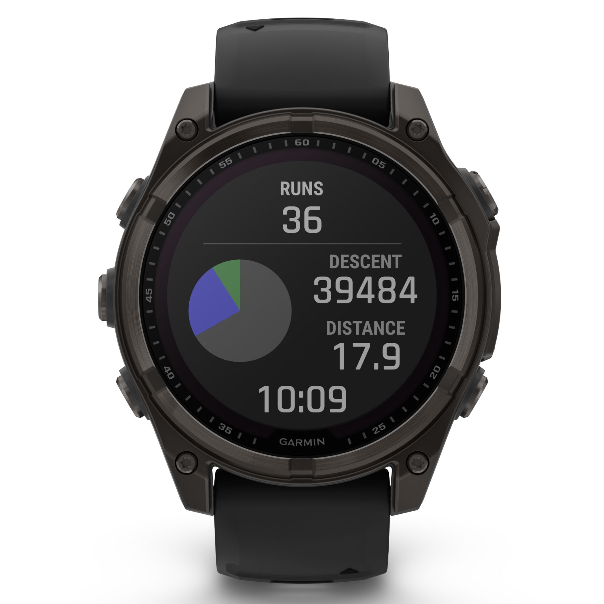Garmin Fenix 8 Sapphire Solar Edition Titanium Carbon Gray DLC watch black silicone strap 47 mm Lepage