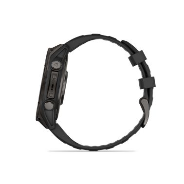 Montre Garmin Fénix 8 AMOLED Sapphire Titane Carbon Gray DLC bracelet noir 47 mm