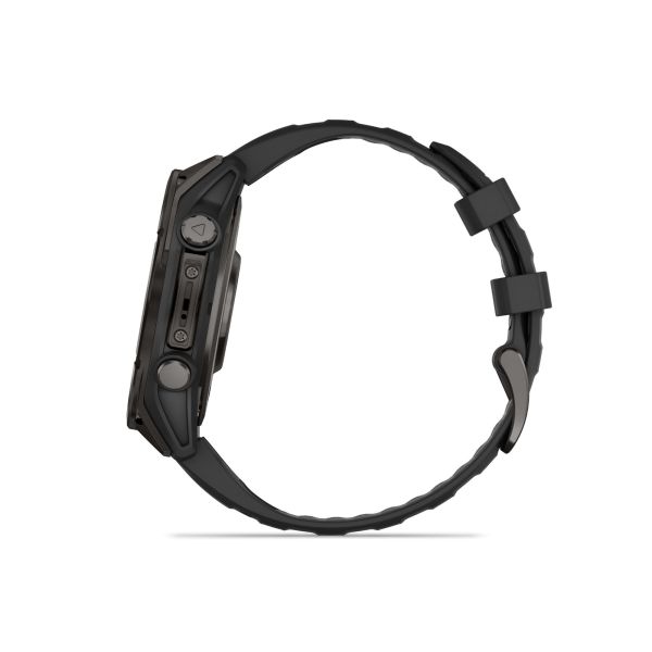 Montre Garmin Fénix 8 AMOLED Sapphire Titane Carbon Gray DLC bracelet noir 47 mm