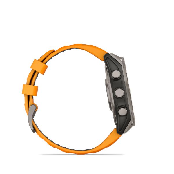 Montre Garmin Fénix 8 AMOLED Sapphire Titane Titanium bracelet orange-graphite 47 mm