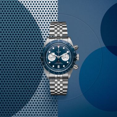 Montre Tudor Black Bay Chrono automatique cadran bleu bracelet acier 41 mm