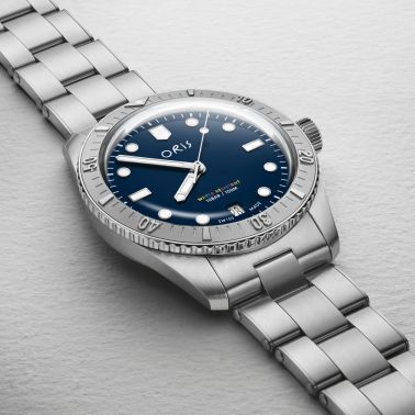 Montre Oris Divers Sixty-Five "LPF Limited Edition" automatique cadran bleu bracelet acier 38 mm