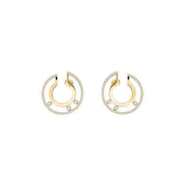 Créoles Messika Move Romane petit modèle en or jaune et diamants