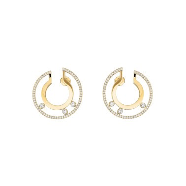 Créoles Messika Move Romane petit modèle en or jaune et diamants