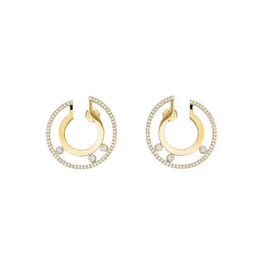 Créoles Messika Move Romane petit modèle en or jaune et diamants