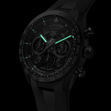 Montre TAG Heuer Carrera Chronographe Extreme Sport DLC automatique squelette 44 mm CBU2080.FT6272