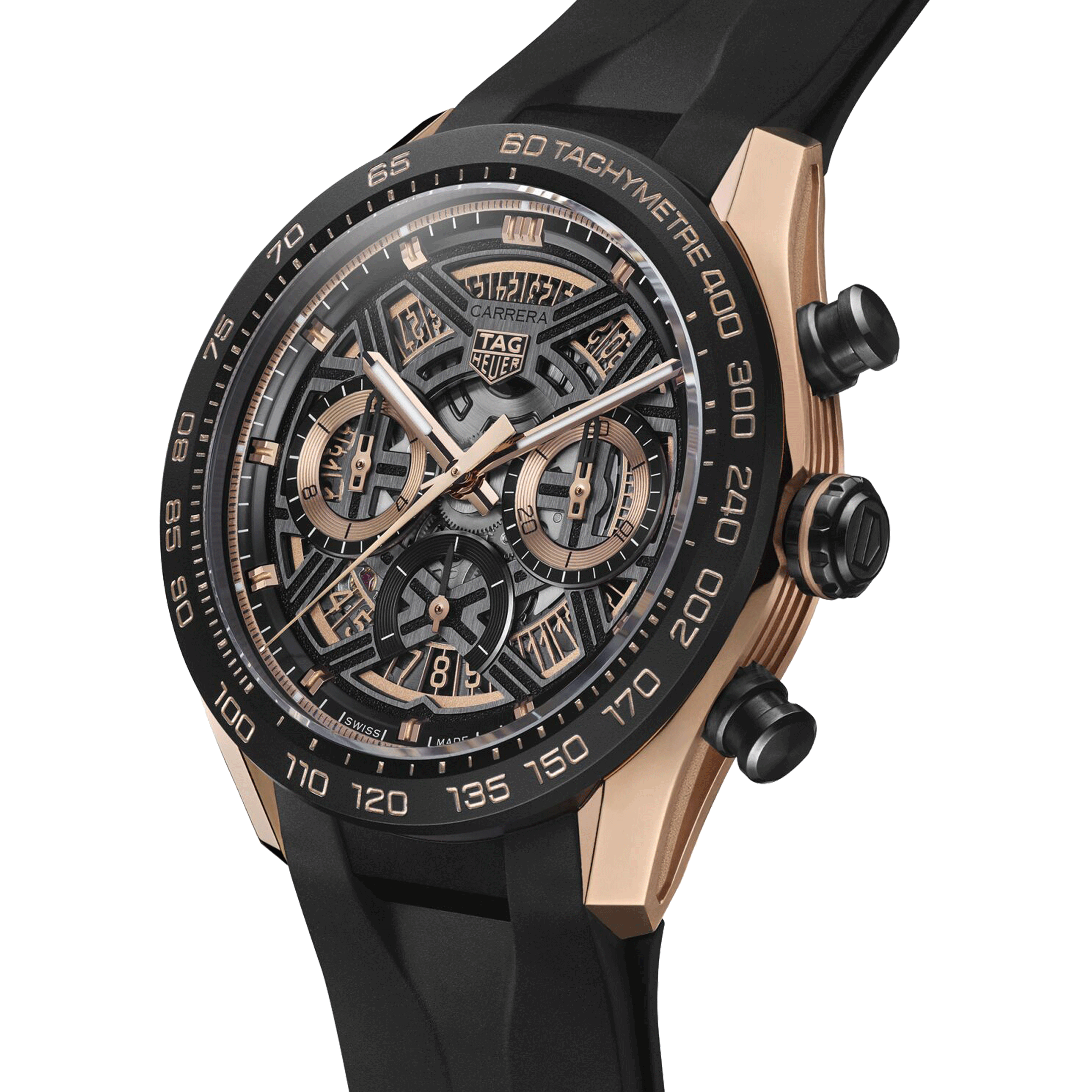 Montre TAG Heuer Carrera Chronographe Extreme Sport Or Rose automatique squelette  44 mm CBU2050.FT6273