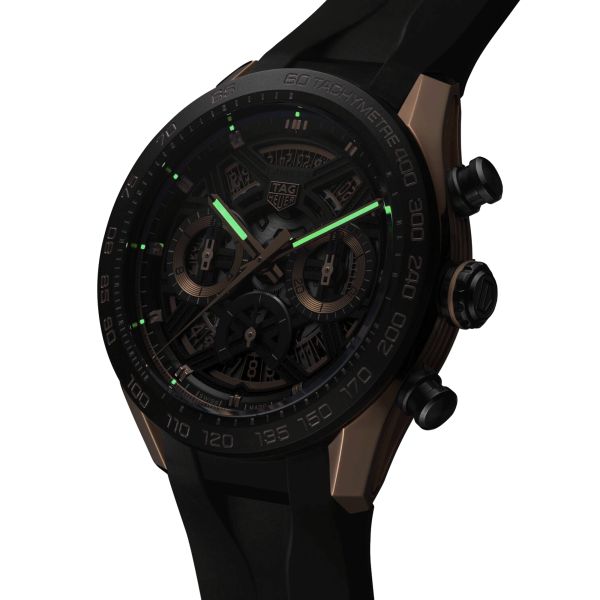 Montre TAG Heuer Carrera Chronographe Extreme Sport Or Rose automatique squelette  44 mm CBU2050.FT6273