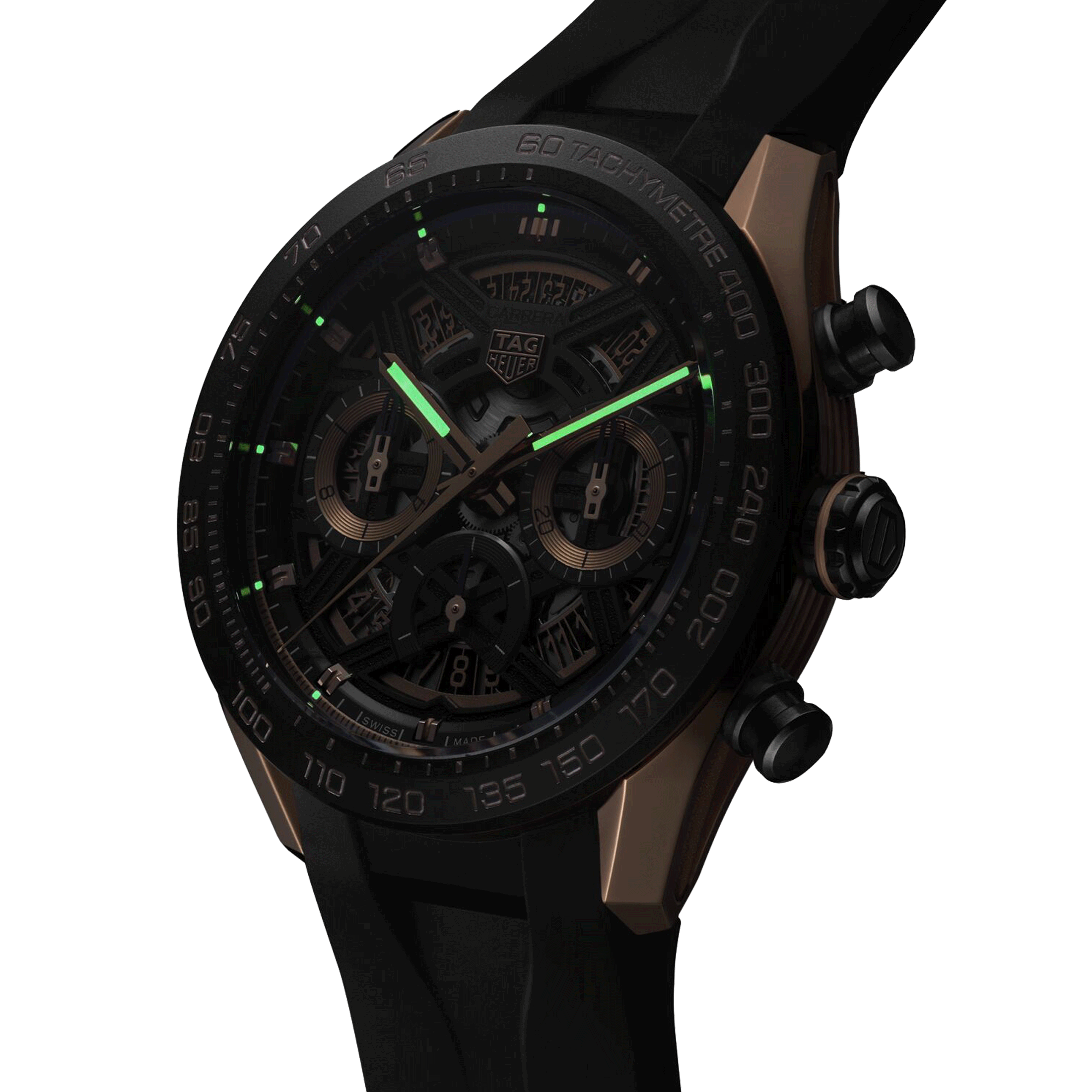 Montre TAG Heuer Carrera Chronographe Extreme Sport Or Rose automatique squelette  44 mm CBU2050.FT6273