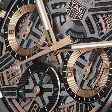 Montre TAG Heuer Carrera Chronographe Extreme Sport Or Rose automatique squelette  44 mm CBU2050.FT6273