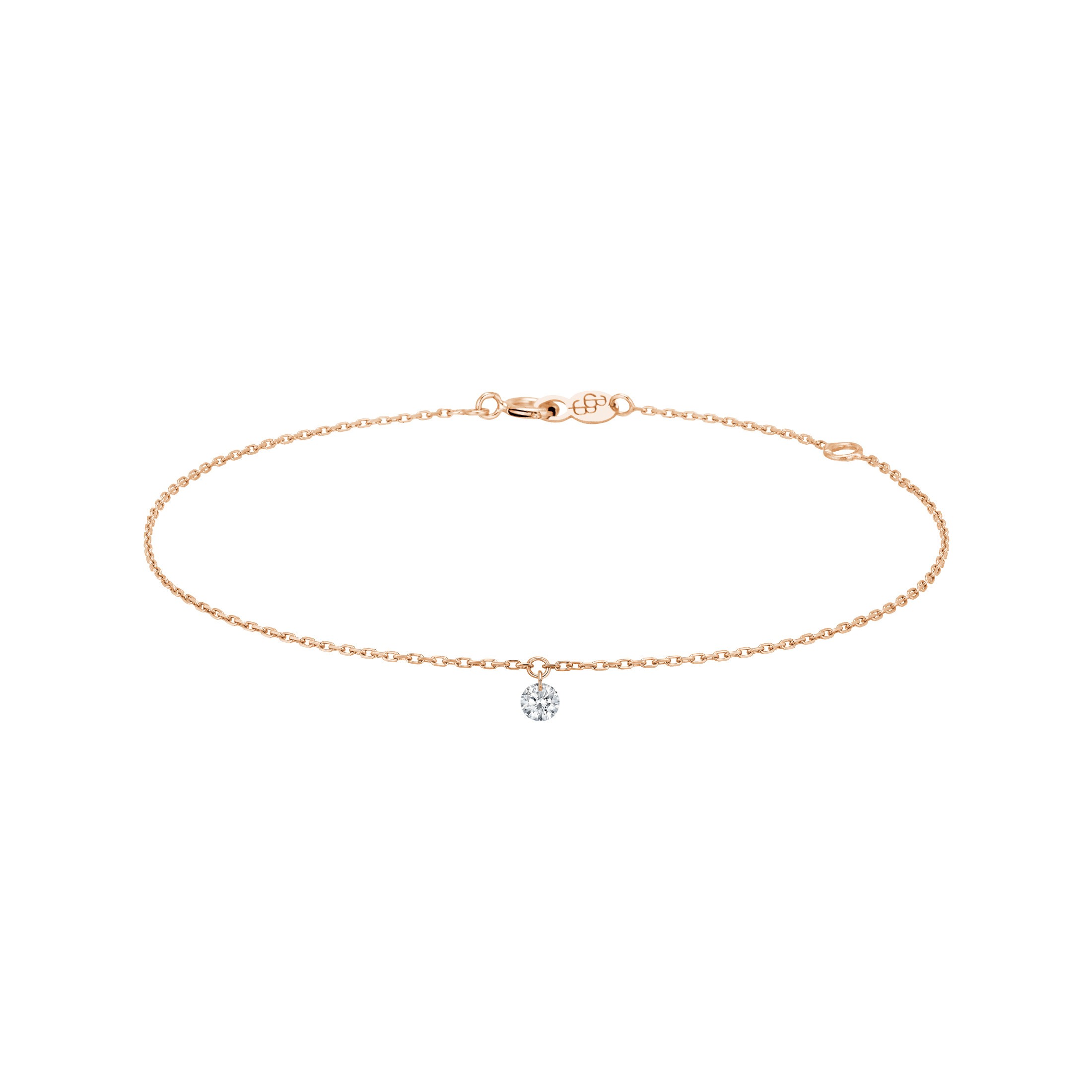 Bracelet La Brune et La Blonde 360° en or rose diamant taille brillant 0,10 carat Bracelet La Brune et La Blonde 360° en or rose diamant taille brillant 0,10 carat