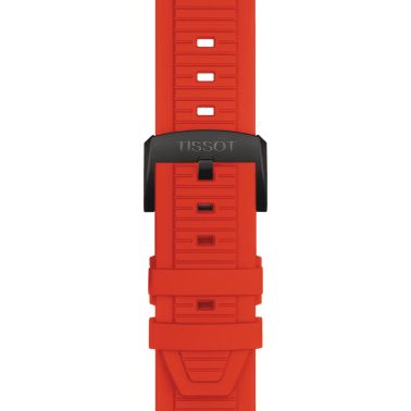 Tissot T-Sport T-Race Chronograph quartz grey dial red silicone strap 45 mm T141.417.37.061.01