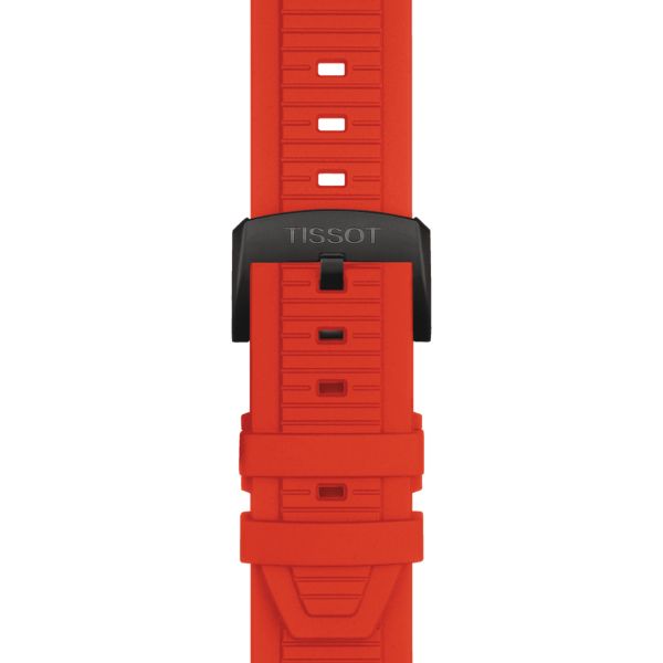 Tissot T-Sport T-Race Chronograph quartz grey dial red silicone strap 45 mm T141.417.37.061.01