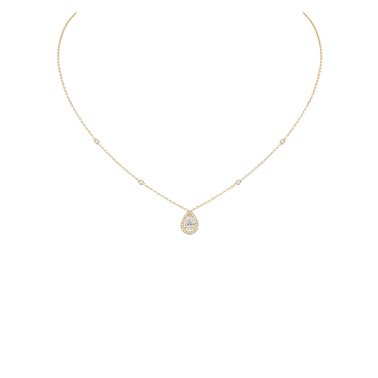 Collier Messika Joy en or jaune et diamant poire 0,40 carat