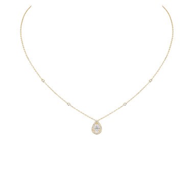 Collier Messika Joy en or jaune et diamant poire 0,40 carat