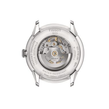 Montre Tissot T-Classic Chemin des Tourelles Powermatic 80 cadran bleu bracelet acier 42 mm T139.407.11.048.00