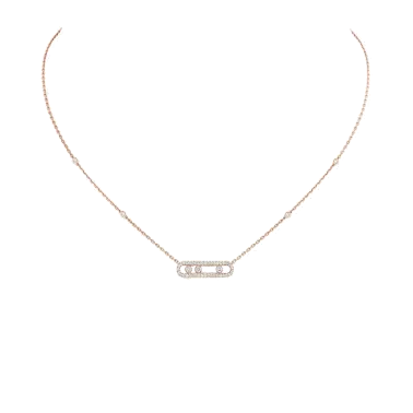 Collier Messika Baby Move Pavé en or rose et diamants