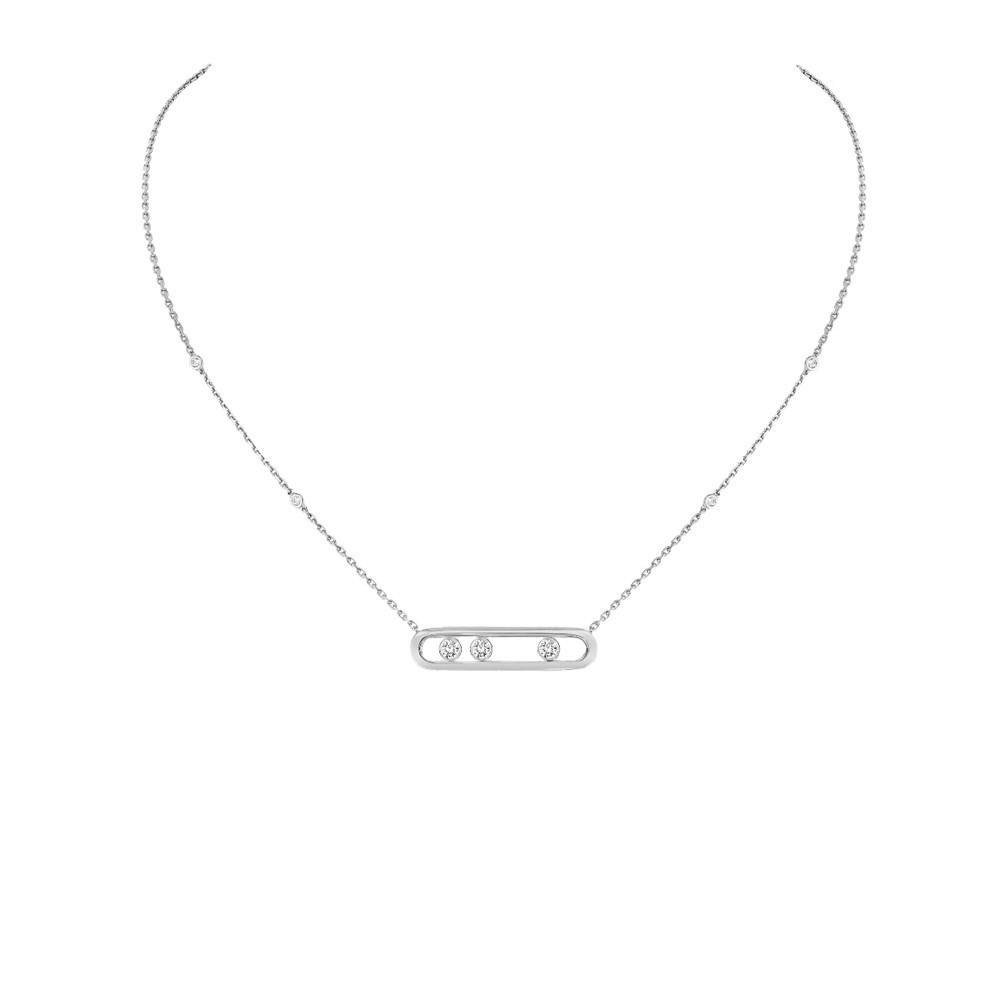 Collier Messika Move en or blanc et diamants