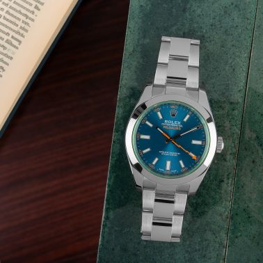 Montre Rolex Milgauss "Z-Blue" 116400GV automatique 40 mm Full Set 2017