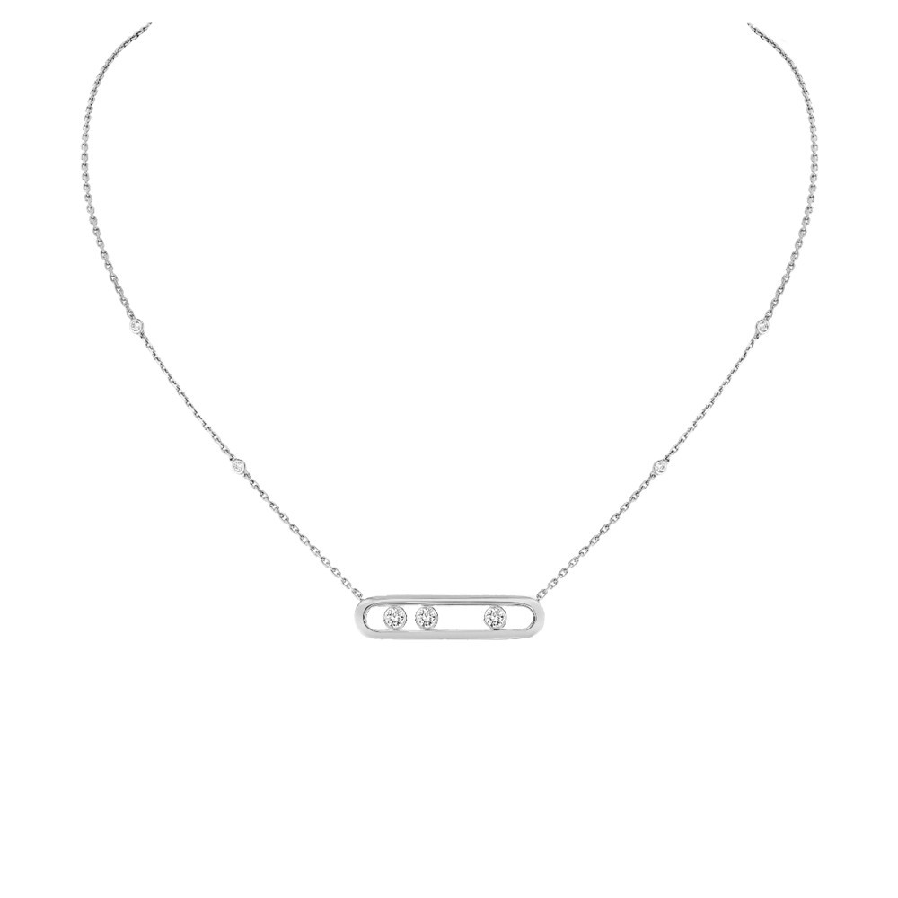Collier Messika Move en or blanc et diamants