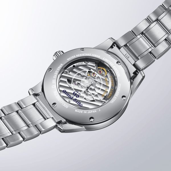 Montre Grand Seiko Elegance Spring Drive "Hotaka Sunrise" cadran rouge bracelet acier 40 mm