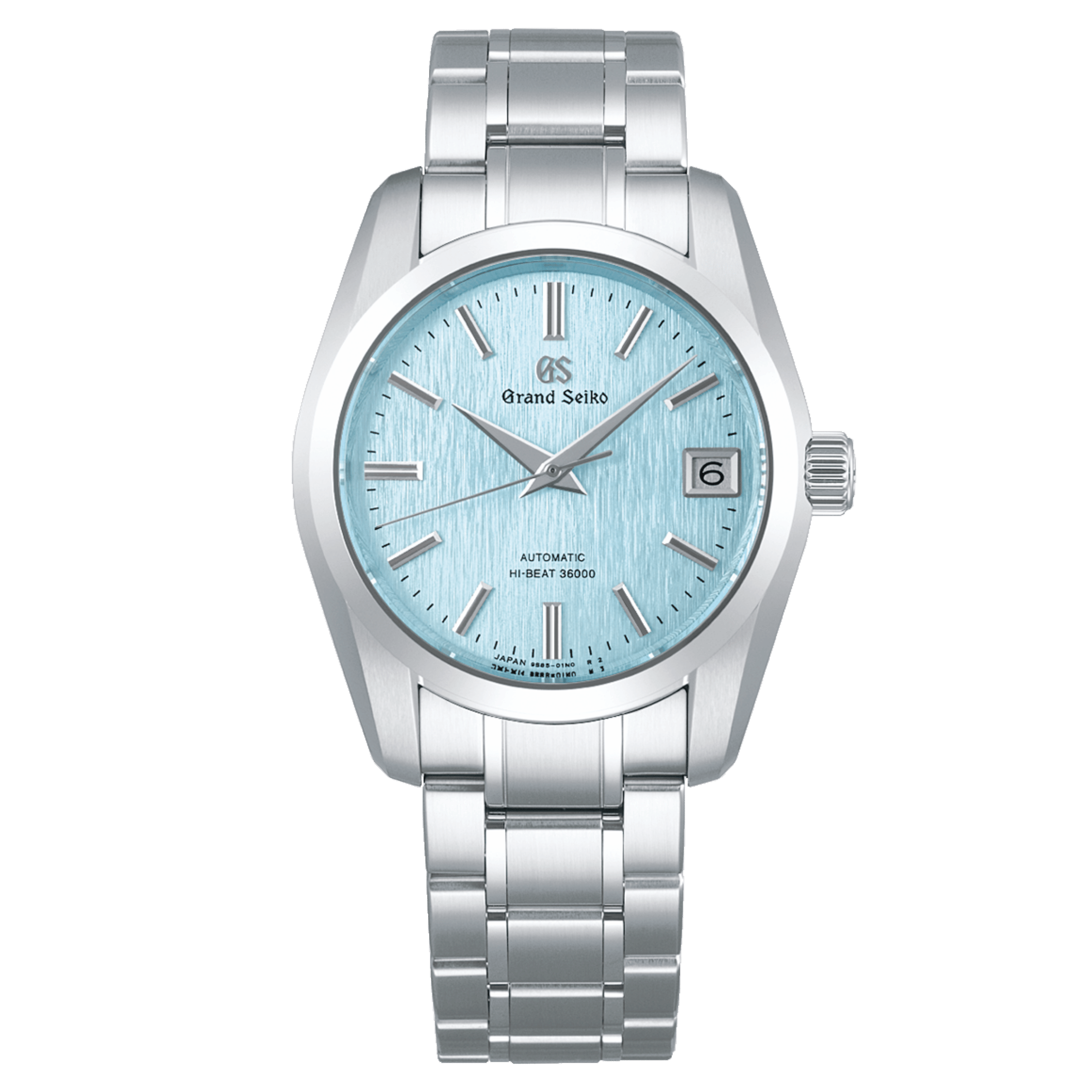 Montre Grand Seiko Heritage "Icefall" automatique Hi-Beat 1998 Revival cadran bleu bracelet acier 37 mm