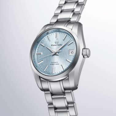 Grand Seiko Heritage "Icefall" automatic Hi-Beat 1998 Revival blue dial steel bracelet 37 mm
