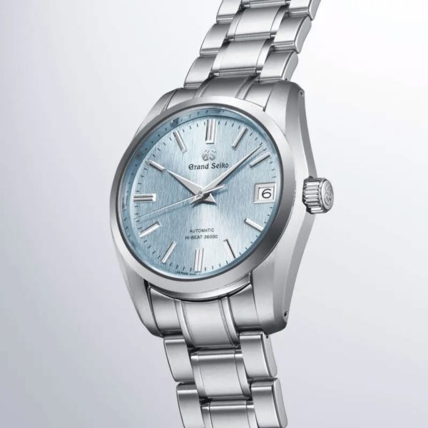 Montre Grand Seiko Heritage "Icefall" automatique Hi-Beat 1998 Revival cadran bleu bracelet acier 37 mm