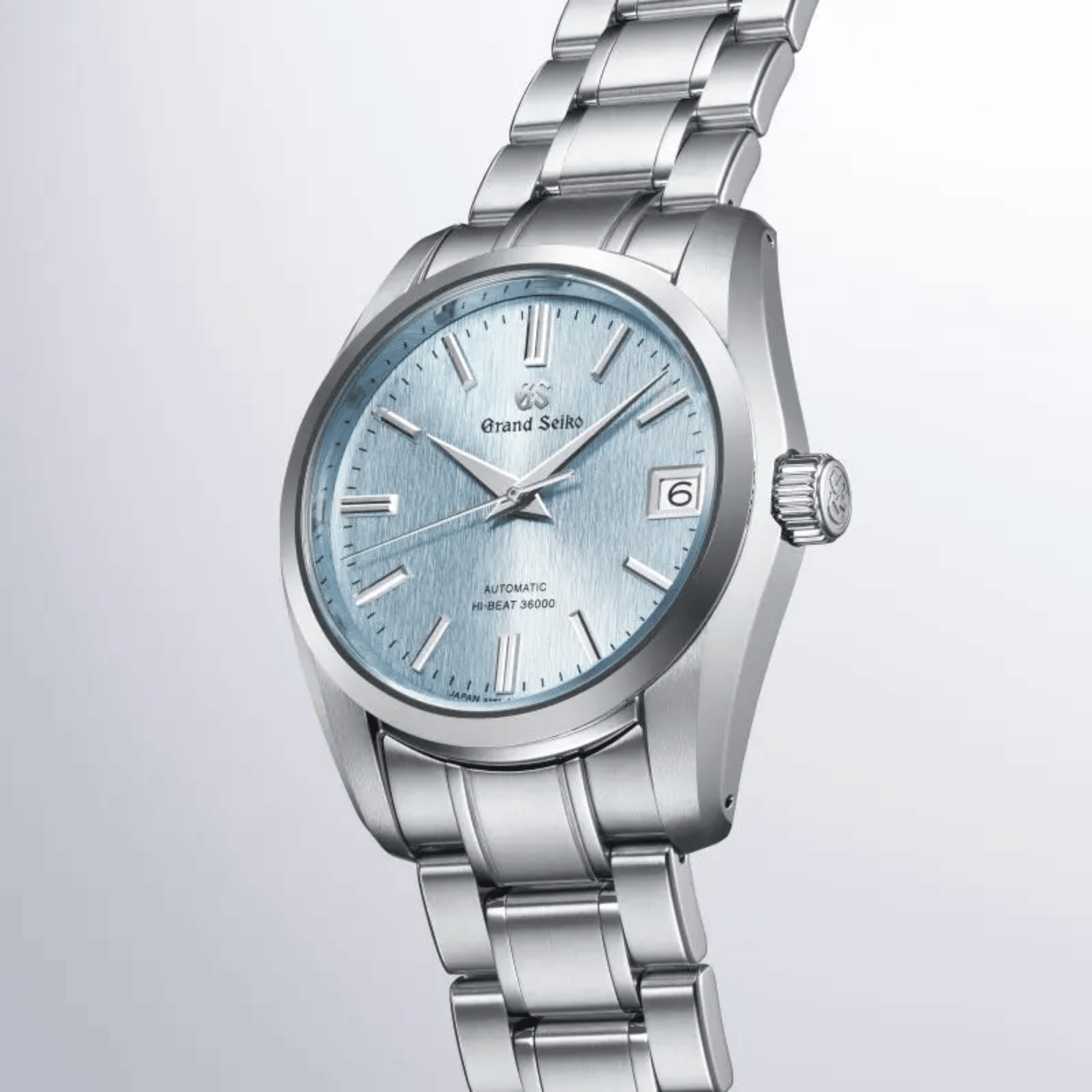 Montre Grand Seiko Heritage "Icefall" automatique Hi-Beat 1998 Revival cadran bleu bracelet acier 37 mm