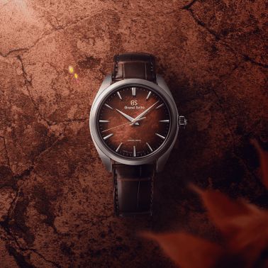 Montre Grand Seiko Elegance "Karasawa" Spring Drive cadran rouge bracelet cuir 38,5 mm