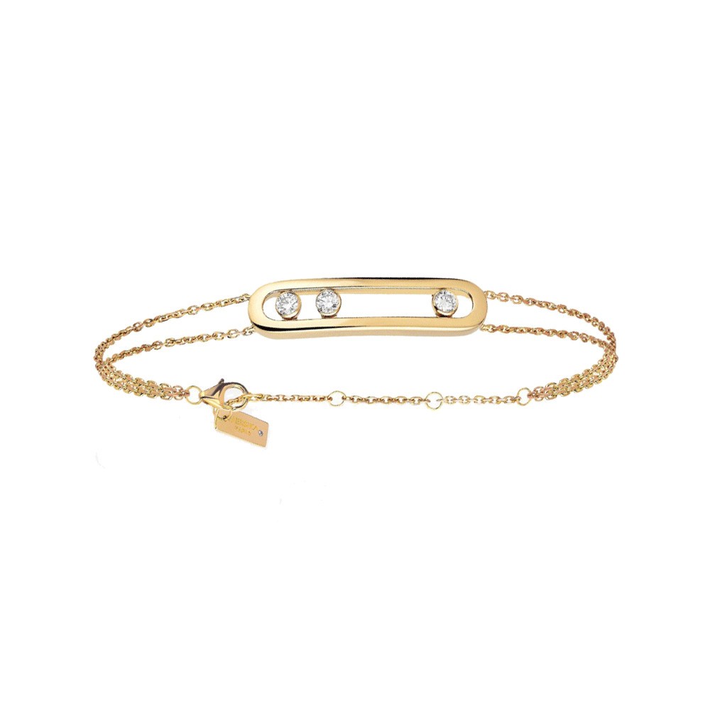 Bracelet Messika Move Classique en or jaune et diamants