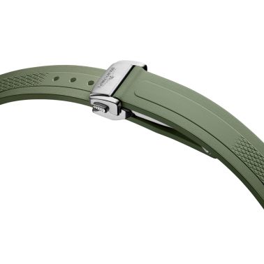 Montre Longines Conquest Or rose automatique cadran vert bracelet caoutchouc vert 34 mm
