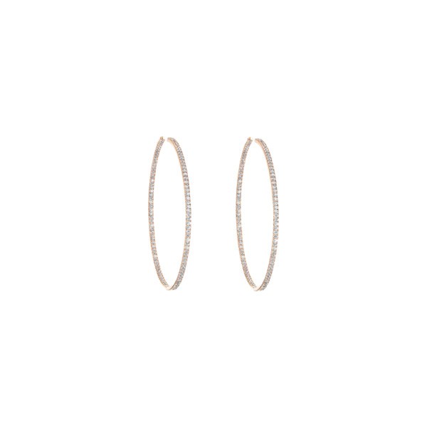 Créoles Messika New Gatsby S en or rose et diamants