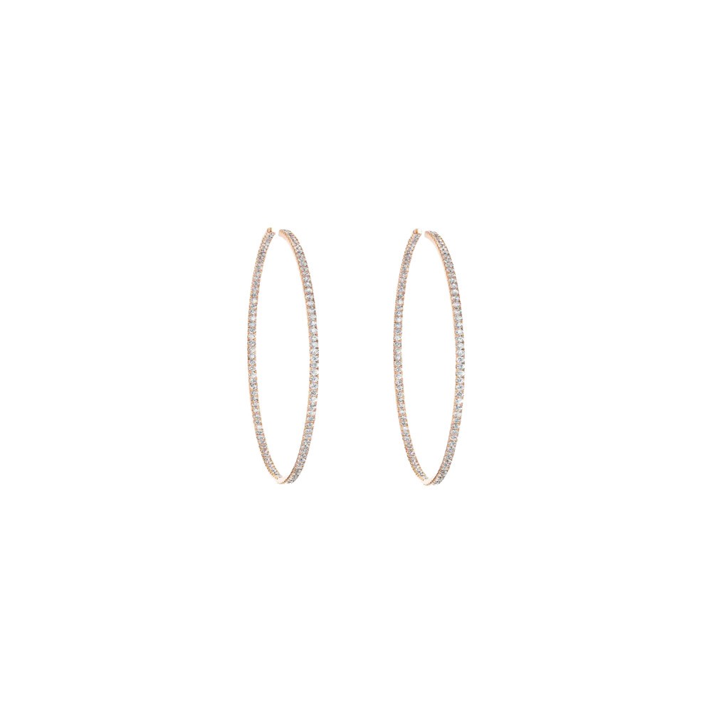 Créoles Messika New Gatsby S en or rose et diamants