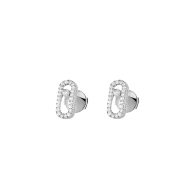 Boucles d’oreilles Messika Move Uno en or blanc et diamants