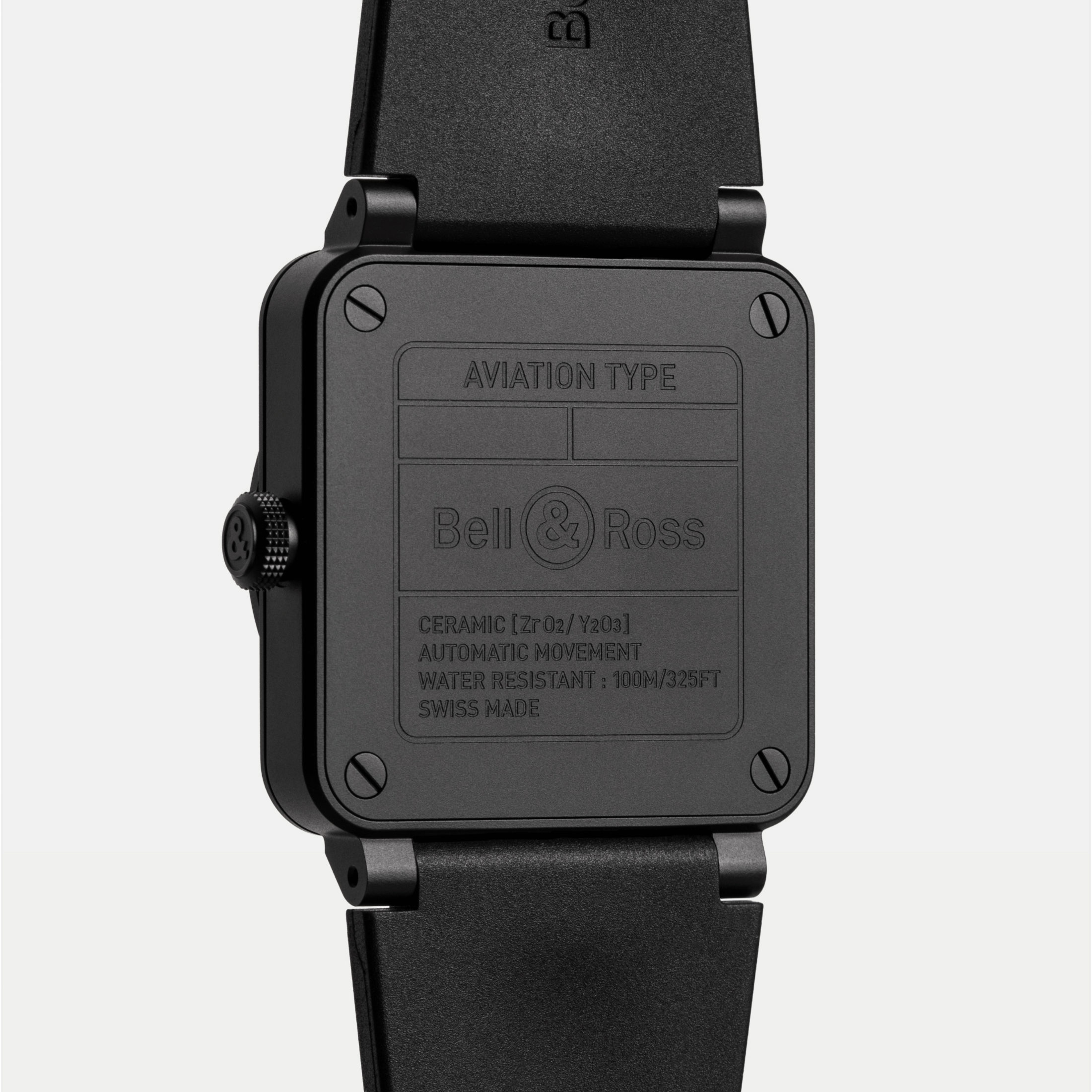 Bell & Ross BR-03 Horizon automatic ceramic black and blue dial rubber strap 41 mm