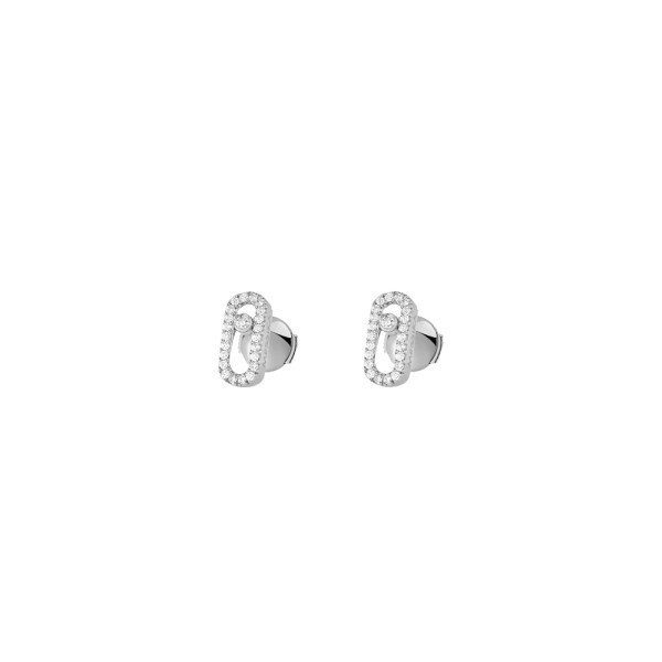 Boucles d’oreilles Messika Move Uno en or blanc et diamants