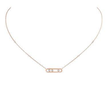 Collier Messika Baby Move en or rose et diamants