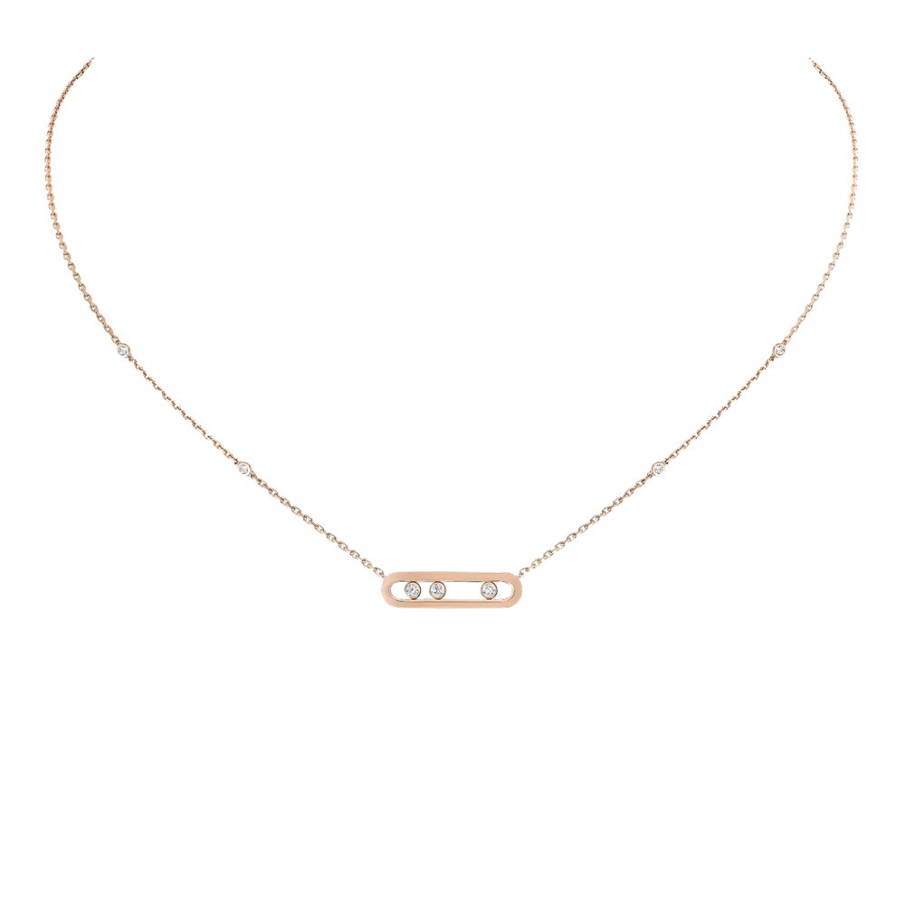 Collier Messika Baby Move en or rose et diamants