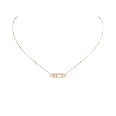 Collier Messika Baby Move en or rose et diamants