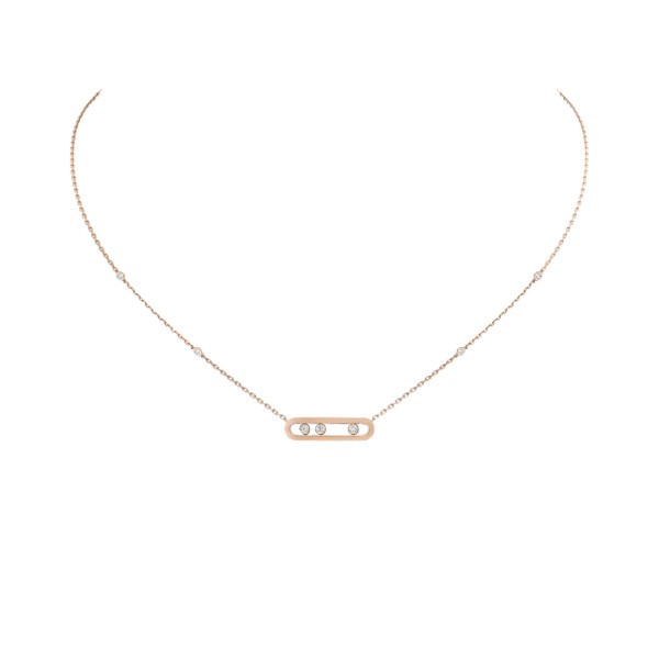 Collier Messika Baby Move en or rose et diamants