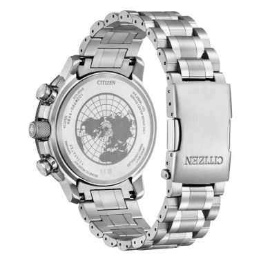 Montre Citizen Pro-Master Sky Radio Contrôlée Eco-Drive cadran noir bracelet acier 47 mm