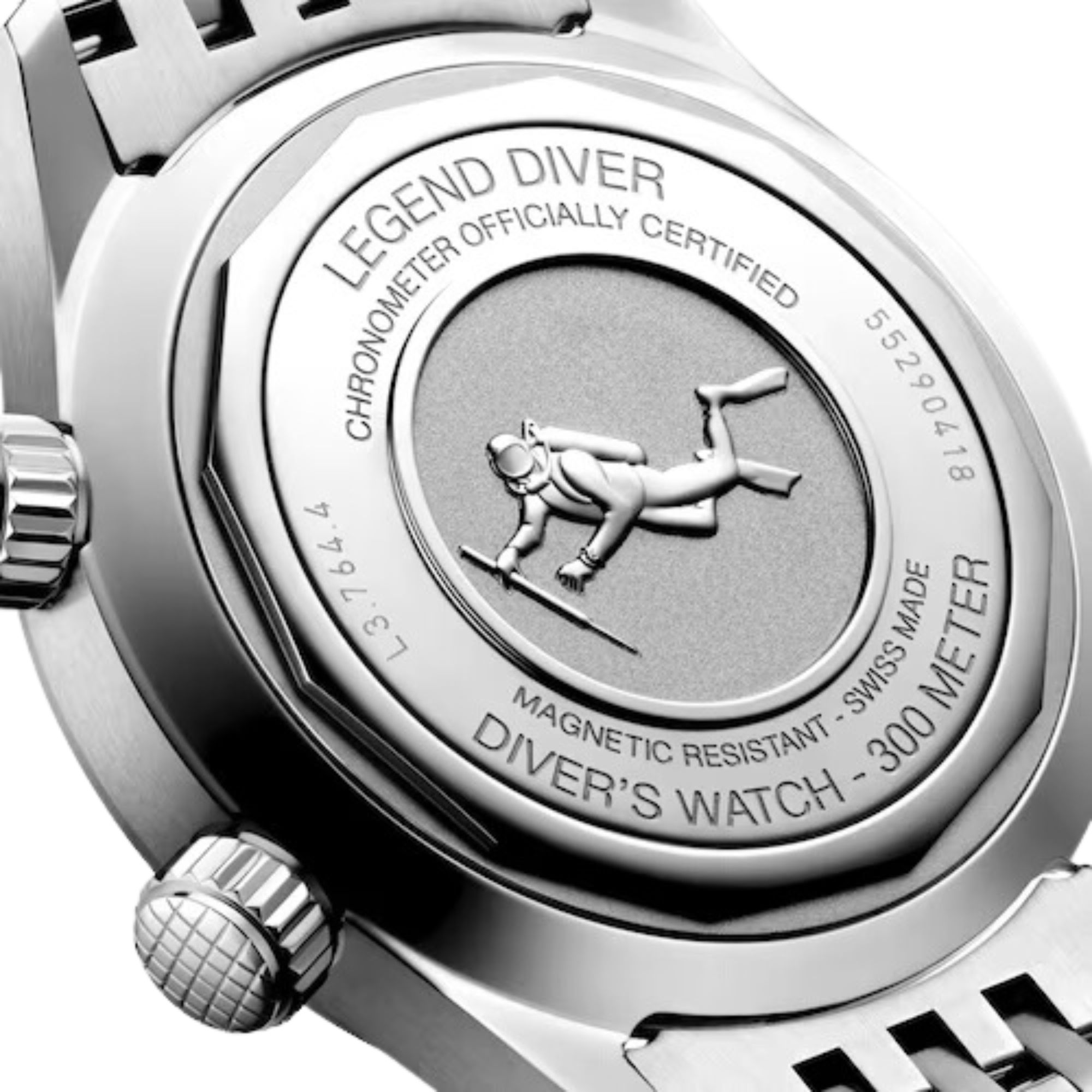 Montre Longines Legend Diver automatique cadran vert bracelet acier 39 mm
