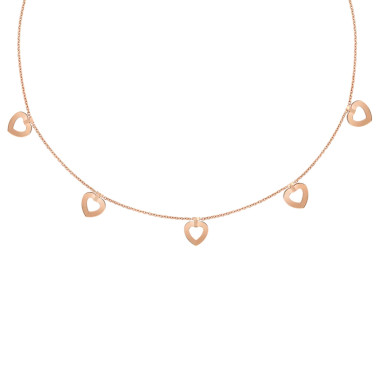 Collier Fred Pretty Woman Multihearts réversible en or rose et diamants