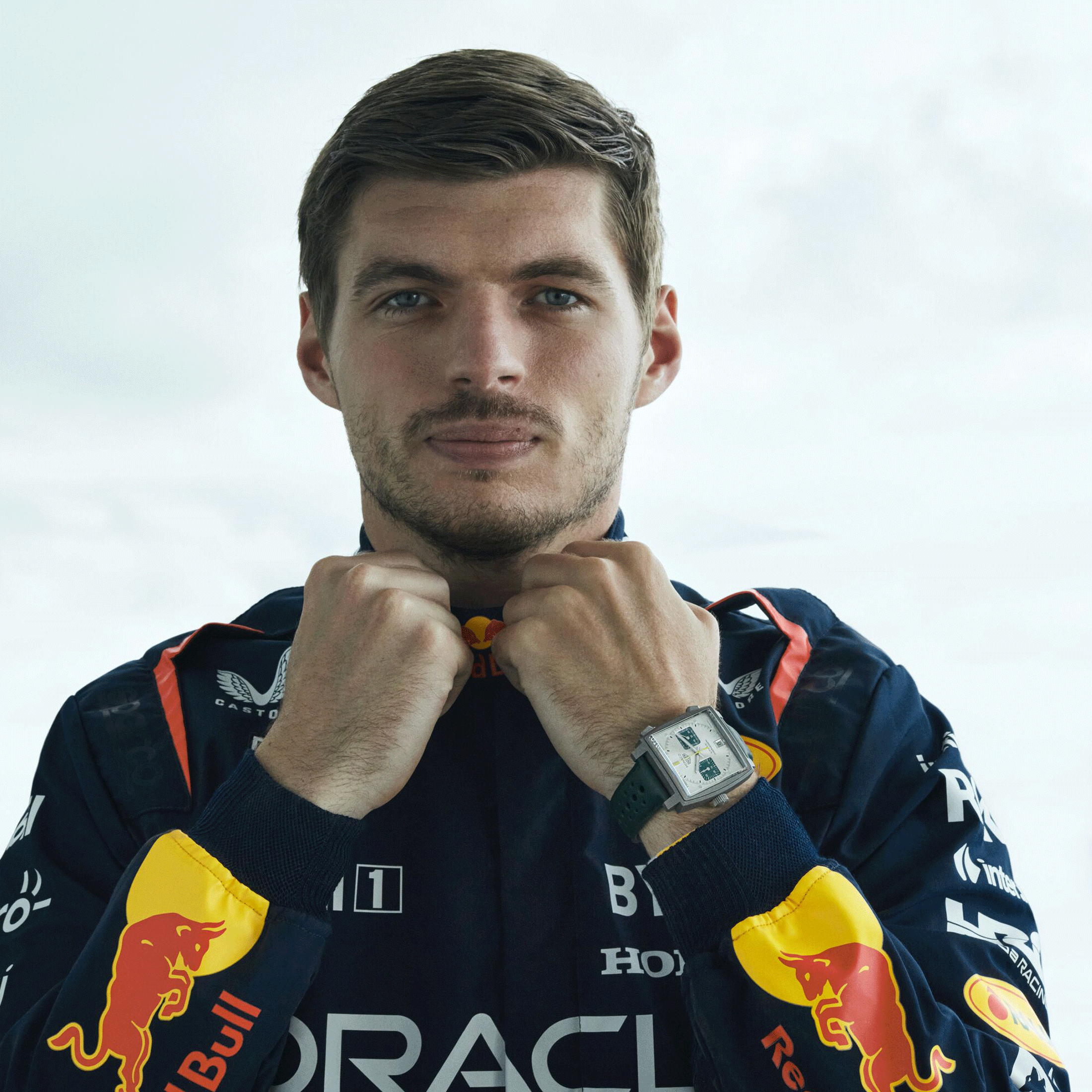 Montre TAG Heuer Monaco Chronograph Racing Green automatique cadran argenté bracelet cuir vert 39 mm CAW218E.FC6565