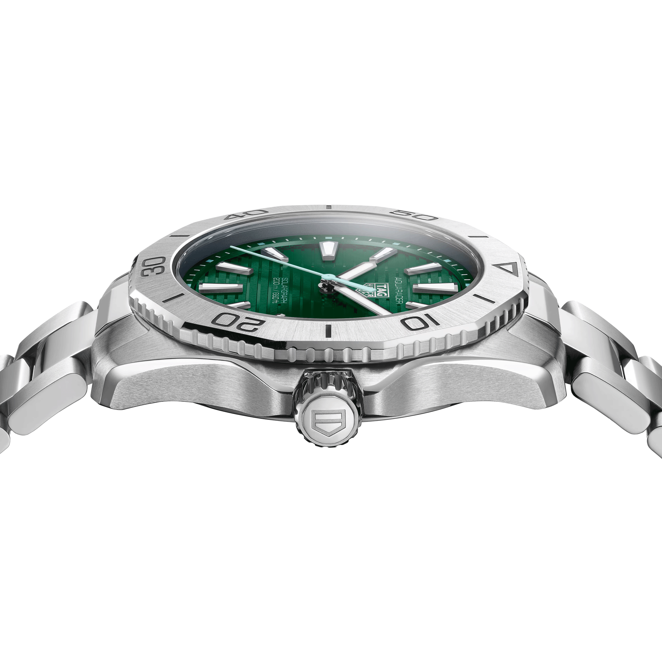 TAG Heuer Aquaracer Professional 200 Solargraph quartz watch blue dial steel bracelet 40 mm