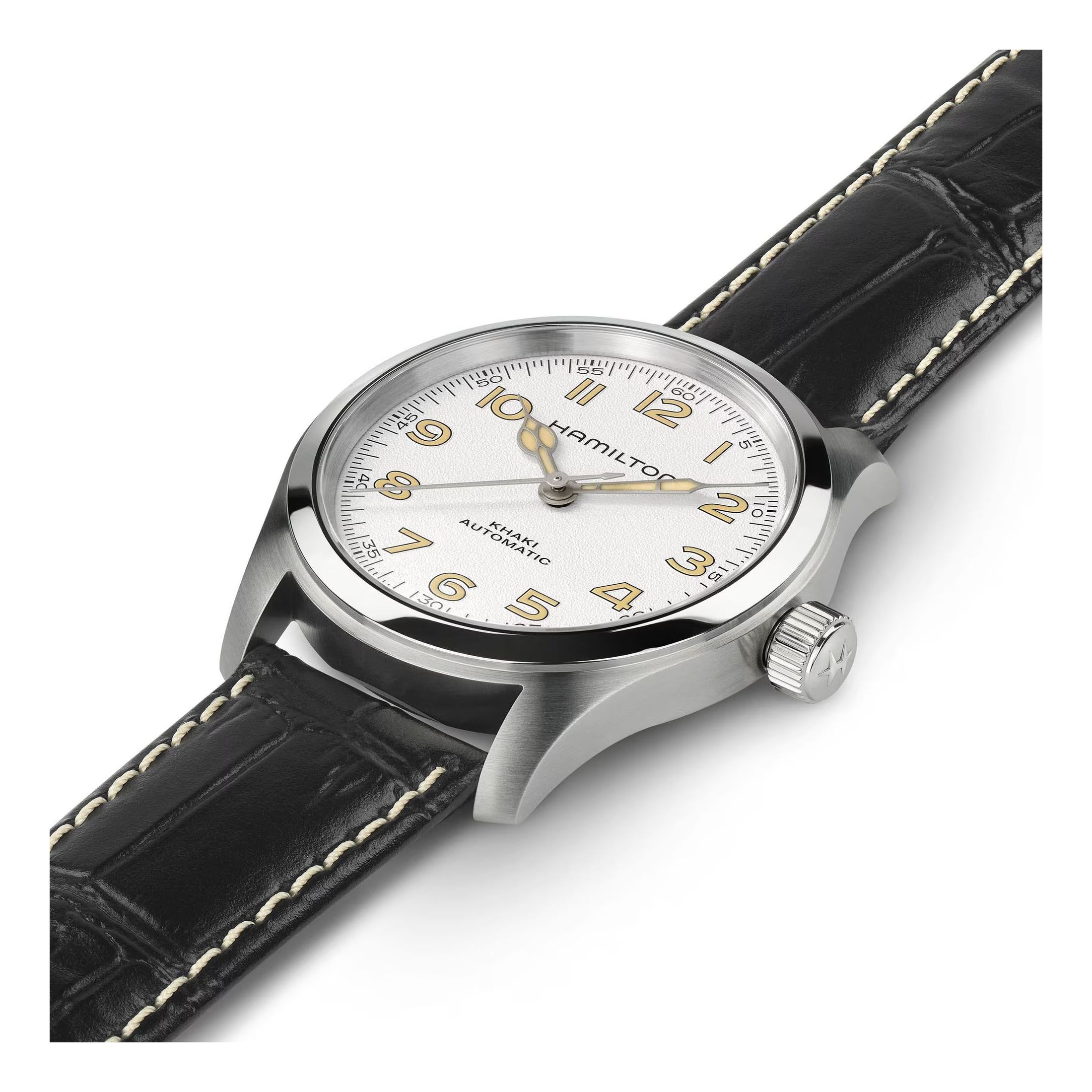 Hamilton Khaki Field Murph automatic watch white dial black