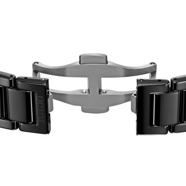 Rado True Square Thinline quartz watch black dial black ceramic bracelet 37 mm