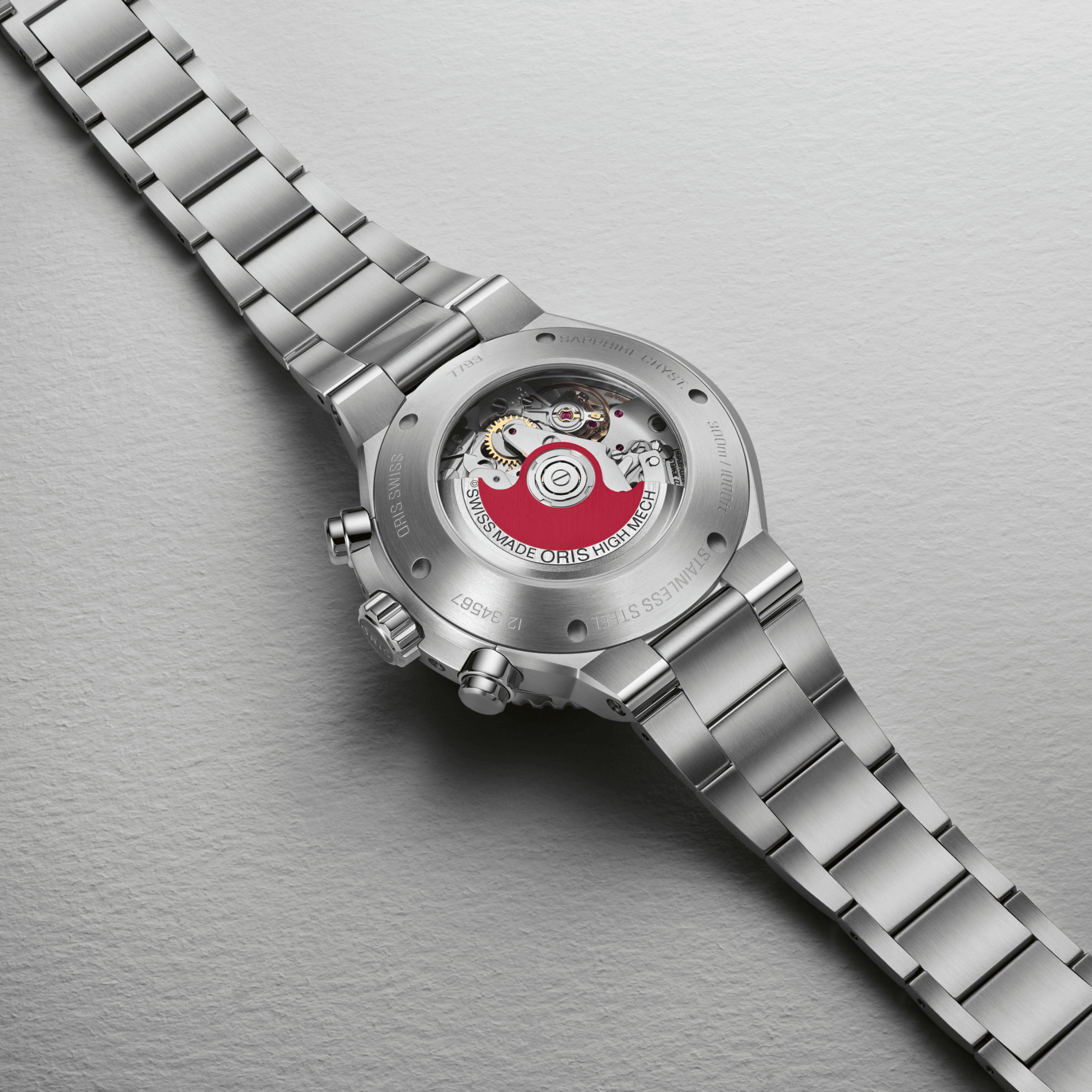 Montre Oris Plongée Aquis Chronographe automatiquee cadran bleu bracelet acier 43,5 mm