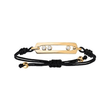 Bracelet sur cordon Messika New Move en or jaune et diamants